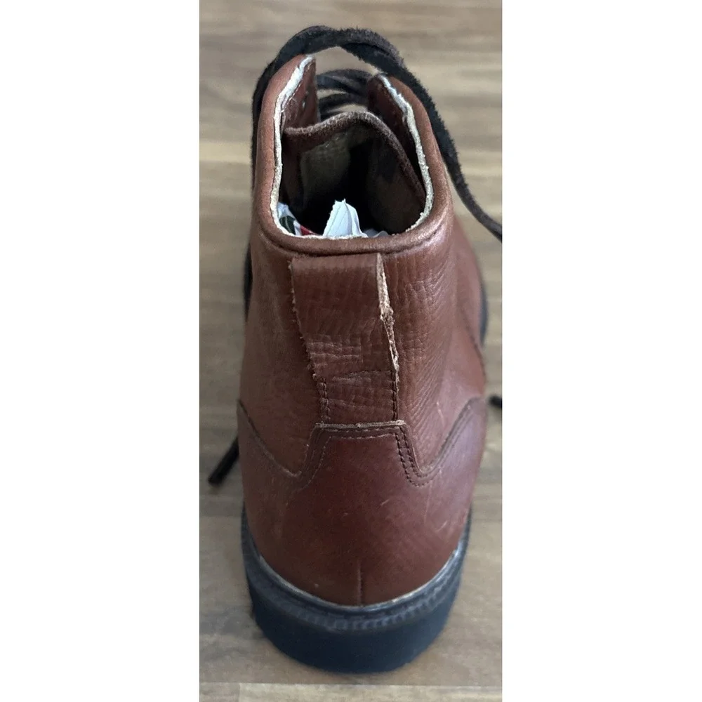 Sperry Mens Brown Leather Lace Up Ankle Boots Lug Sole 75400 Size 8.5M